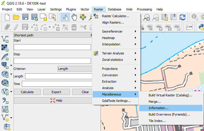 QGIS 2.x raster information